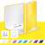 Leitz Wow A4 Maxi 4cm D-Ring Binder, Yellow, open, with size and ring type information