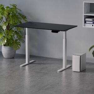Profi elektromosan állítható magasságú íróasztal 120x67cm fekete | Dupla motor - Memória - USB - Nagy teherbírás | LVN System Control Pro