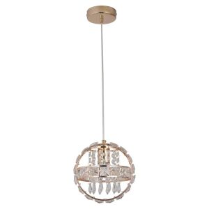 Luster Greelustr FHL-D18, luster do kuchyne, jedálne, závesné svietidlo, oceľ + krištáľ + sklo, moderné 125582998 - GreeLustr