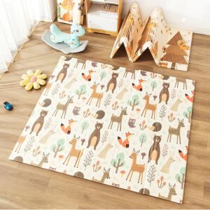 Pepita double sided foldable play mat 150x200cm - Animals in the forest