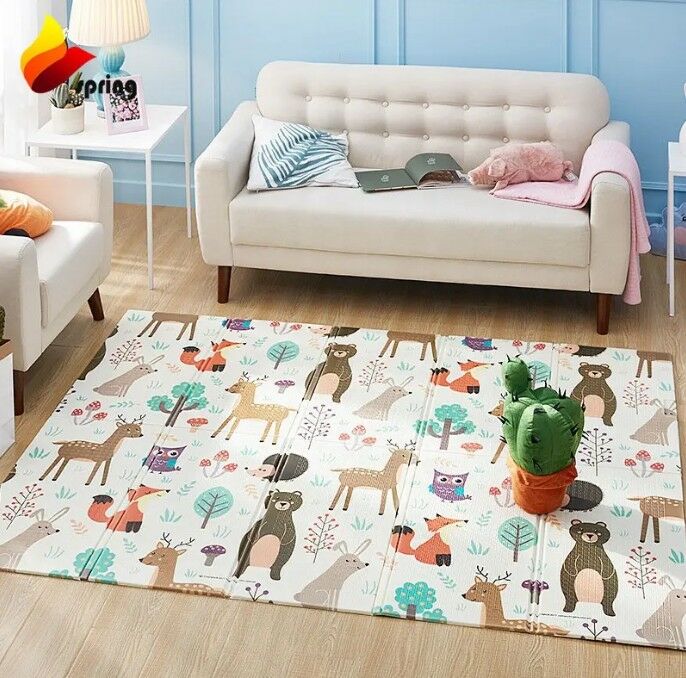 Pepita kétoldalas összehajtható Játszószőnyeg 150x200cm - Állatok...