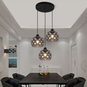 Luster Greelustr HQ-NYDDY3H, luster z ocele a krištáľu, moderný, čierny 125593097 - GreeLustr