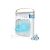 4in1 Tisch-Luftkühler mit Nebel, 1200mAh, 3-Gang-Lüfter, 3-Gang-Nebel, 600ml Wassertank, LED-Licht, Timer, USB-Ladung, Tragbar, Weiß, mit Eiswürfeln