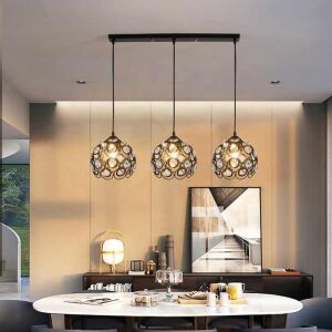 Luster Greelustr C3-NY-H, luster z ocele a krištáľu, čierny 125593561 - GreeLustr