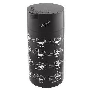 Lamart LT7080 Kaffeebohnenbehälter, 1,35l, schwarz mit weißen Kaffeetassen-Designs - Aufbewahrungsboxen für Lebensmittel