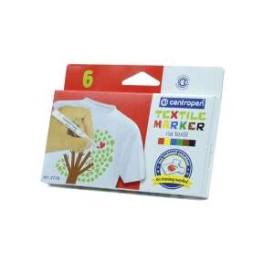 Centropen Textilmarker Set, 6 Farben, kein Bügeln erforderlich - Marker