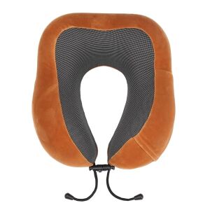 Cestovný vankúš na krk, do lietadla a auta, pamäťová pena, 25x30 cm, hnedá 125594838 - Cestovné vankúše
