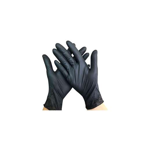 Gumené rukavice nitrilové bez púdru l 100 ks/box, gmt super rukavice čierne 41315576