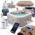 Intex PureSpa Chevron DeLuxe HWS 800 jacuzzi teljes készlet kollázs