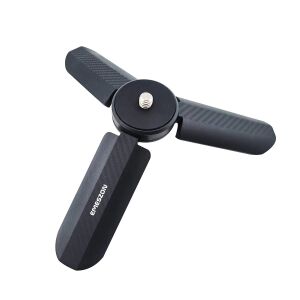 EMESZON® TM-01 Mini statyw, czarny, gwint 1/4 cala, włókno węglowe, do telefonu, aparatu, kamery sportowej, gimbala, selfie sticka - Statyw