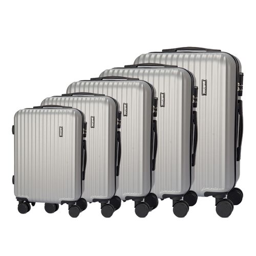 Dollcini, Világjáró Bőrönd 5db set, 28"24"20"18"16", 528282_E_5db, szürke