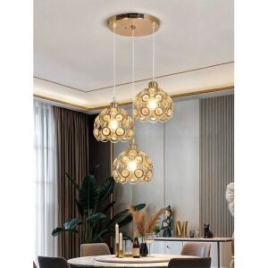  Greenlustr Chandelier HQ-NYDDY3J, Полилей, изработен от стомана и кристал, злато 125602445 - Лампи и осветление