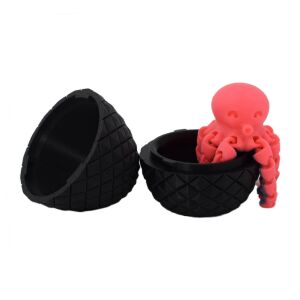Figurina Sani, Ou mediu cu octopus mini 67x 85 mm, Negru, Roz 125603412 - Decorațiuni de Paște