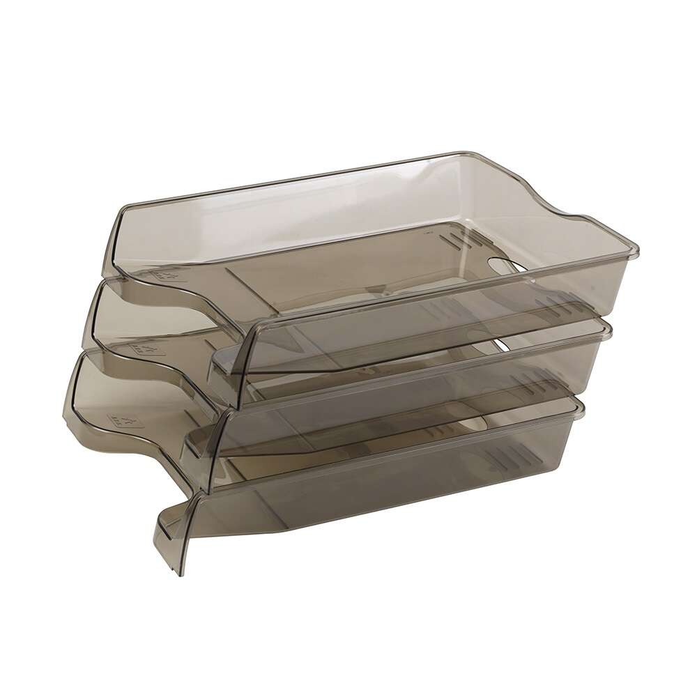 Irattálca műanyag 355, 355x255x60mm, bluering®, füst