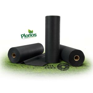 Kerti agrotextil szövet 1,6 m x 50 m 70 g/m2 + 50 tű plonos - fekete