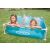Children playing in Intex square metal frame pool