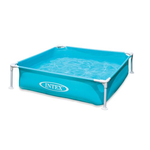 Intex quadratischer Metallrahmenpool, 122x122x30cm, blau