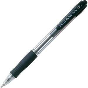 Pilot Super Grip kuglasta olovka, crna tinta, prozirno tijelo, vrh 0,7 mm - Olovka ili kemijska
