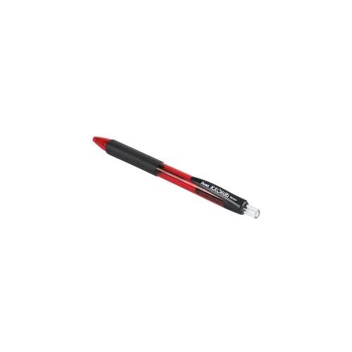 Pentel KACHIRI BK457B-B red ballpoint pen, 0.35mm line width
