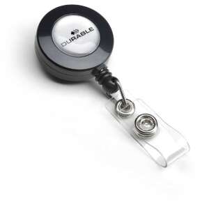Durable retractable badge holder, black - Dressing Accessory