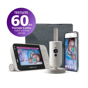 Philips AVENT SCD953/26 intelligentes Video-Babyphone mit Elterneinheit und Smartphone-App-Ansicht - Babyfone & Atemüberwachungsgeräte und Schutzgitter