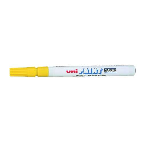 Uni Paint Marker, sárga, 0,8-1,2 mm, bármilyen felületre jelölésre