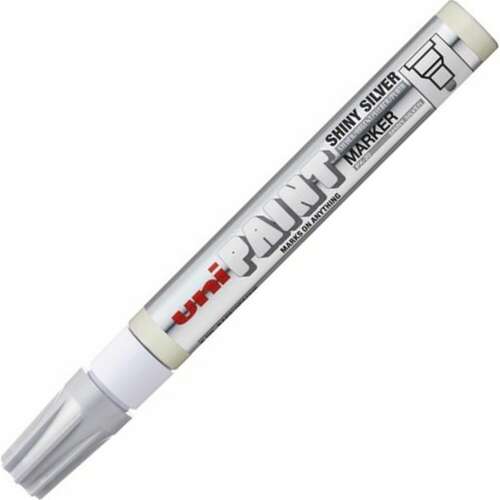 Uni Paint Marker, Shiny Silver, 2.2-2.8mm,  marks on anything