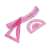 Keyroad 20cm flexible ruler set, pink, 3 pieces