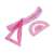 Keyroad 20cm flexible ruler set, pink, 3 pieces