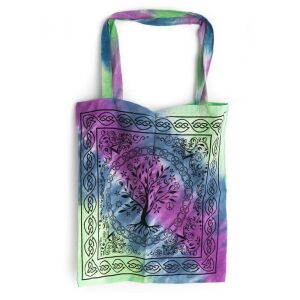 Lebensbaum-Shopper - Baumwolltasche - Tie-Dye - 42x42cm 125624868 - Haushaltszubehör