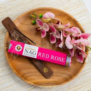 Golden Nag Red Rose Räucherstäbchen, natürliche Premium-Räucherstäbchen, reiches Rosenaroma, beruhigende und wohltuende Wirkung, perfekt für den Heimgebrauch, Meditation, Entspannung, romantische Abende - Innenarchitektur