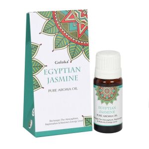 Goloka Ägyptisches Jasmin Reines Aromaöl, 10ml Flasche, ätherisches Öl für Aromatherapie, Entspannung und Meditation - Ätherisches Öl