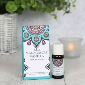 Goloka Madagaskar Vanille Reines Aromaöl, 10ml Flasche, ätherisches Öl für Diffusor, Aromatherapie, Entspannung, Frieden, Meditation - Ätherisches Öl