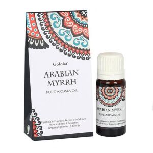 Goloka Arabische Myrrhe Reines Aromaöl, 10 ml Flasche, ätherisches Öl für Aromatherapie, Entspannung und spirituelles Wohlbefinden - Ätherisches Öl