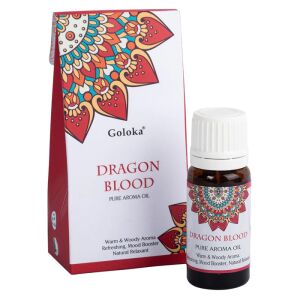 Goloka Dragon Blood reines Aromaöl, warmer & holzartiger Duft, erfrischend, Stimmungsaufheller, natürlicher Entspannungsfaktor - Ätherisches Öl