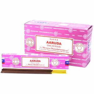 Satya Aaruda Räucherstäbchen, 15g Box, Indischer Räucherstäbchen, natürliche Zutaten, reinigend und klärend, spirituelle Harmonie - Innenarchitektur