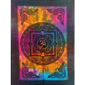 Baumwoll-Wandteppich oder Tischdecke mit OM-Mandala-Muster - Bettwäsche