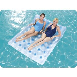 Dwie kobiety relaksują się na materacu dmuchanym Bestway Double Pool Lounger w basenie - Materac plażowy, krzesło plażowe