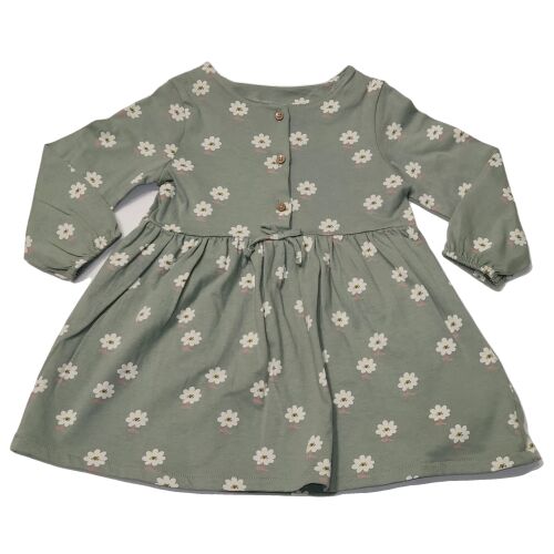 Next zelena haljina za djevojčice s cvjetnim uzorkom, veličina 80