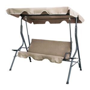 Bewello kerti hintaágy, bézs színű, 3 személyes - Hintaágy kiegészítő