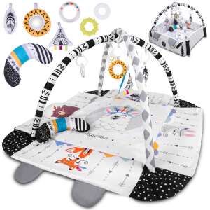 Ricokids 3in1 Spielmatte mit Spielbrücke - Tiere #schwarz-weiß 94140401 Babyzimmer