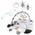 Ricokids 3in1 play mat with hanging toys and arches, black and white