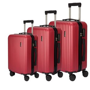 Dollcini Világjáró Burgunderrotes Koffer-Set - 28, 24, 20 Zoll ABS Gepäck - Koffer & Taschen