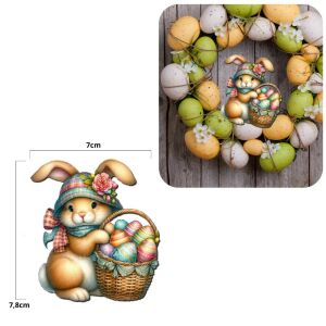 Nyomtatott dekorkarton - Kalapos nyuszkó 2db/csomag