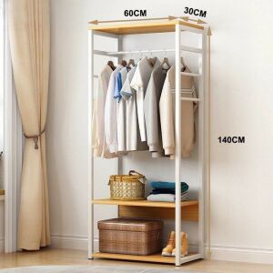 Ruhaállvány cipőtartóval 60x30x140cm FUR1935-1