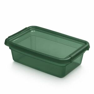 Orplast BaseStore 3 litrowy zielony pojemnik do przechowywania z pokrywką, 28x9x19 cm - Przechowywanie i sortowanie