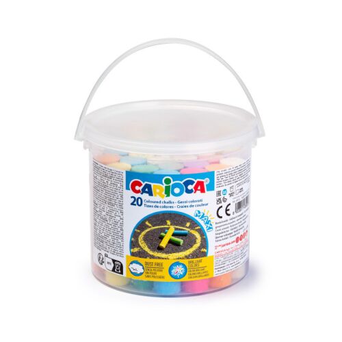 Carioca baby - Maxi kimosható aszfaltkréta vödörben - 20 db-os készlet 125644031