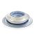 FRESCO Mikado dinnerware set, plates, bowl, and side plate with blue patterns