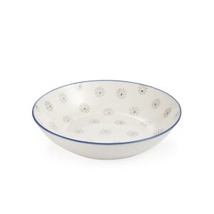FRESCO Daisy deep plate, 21 cm diameter, porcelain bowl with floral pattern - Fresco