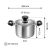 BRAVA 2.0L Stock Pot Dimensions: 16cm Diameter